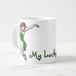Caneca De Café Grande Jumbo Cup Lucky Personalizado Mug