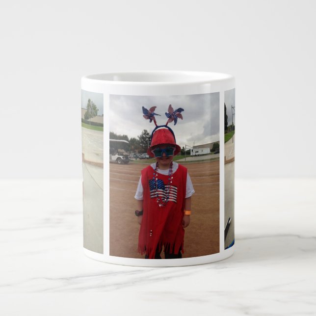 Caneca De Café Grande Jumbo Custom Photo Mug Jumbo Mug - Personalizado (Frente)