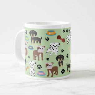 Caneca De Café Grande Jumbo de Mug Personalizado - Grupo de Cães 3
