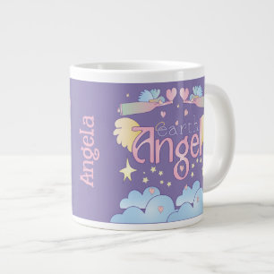 Caneca De Café Grande Jumbo Earth Angel Mug Personalizado - Pastel Heave