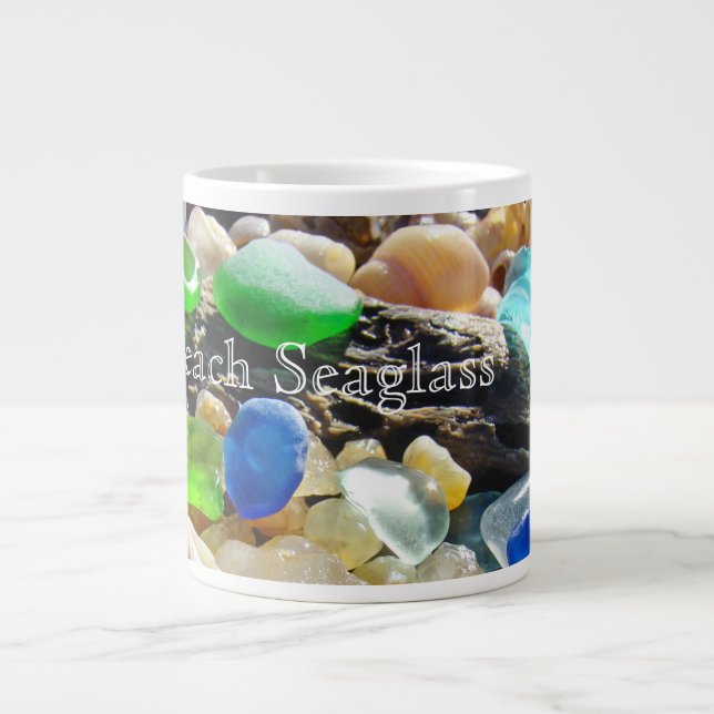 Caneca De Café Grande Jumbo Large Mugs Sea glass (Frente)