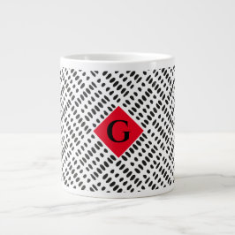 Caneca De Café Grande Jumbo Modern Dalmatic Mud Cloth 20oz Mug