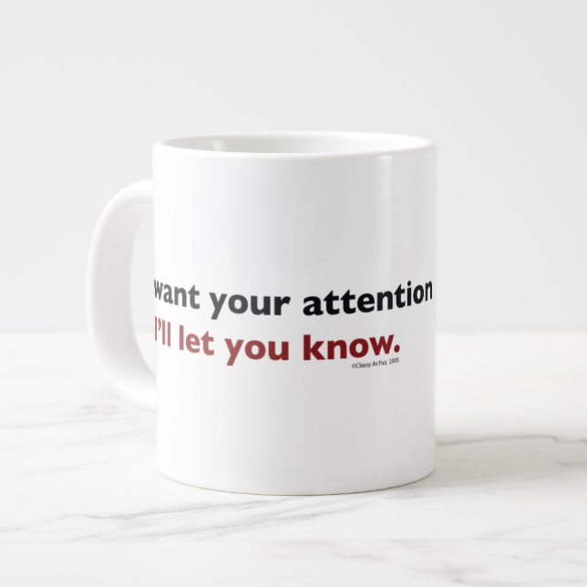 Caneca De Café Grande Jumbo Mug (Frente Esquerda)