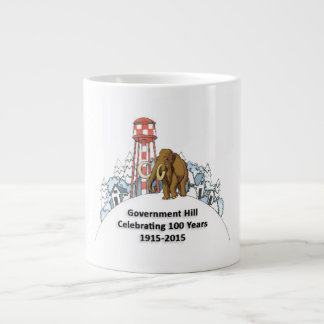 Caneca De Café Grande Jumbo Mug - 100 anos e Wooly Mammoth