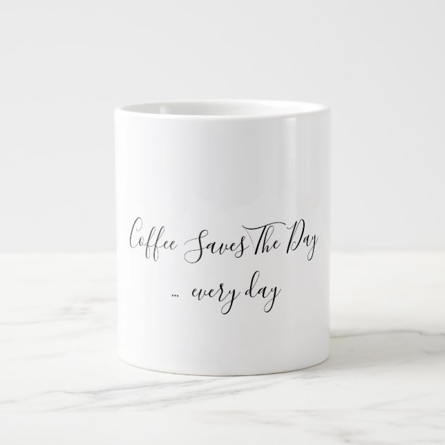 Caneca De Café Grande Jumbo Mug Branco (Frente)