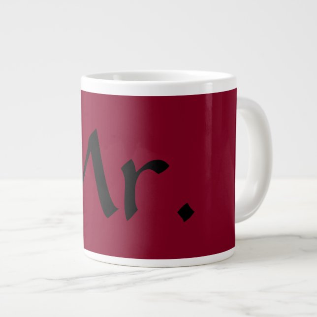 Caneca De Café Grande Jumbo Mug, Burgandy (Frente Esquerda)