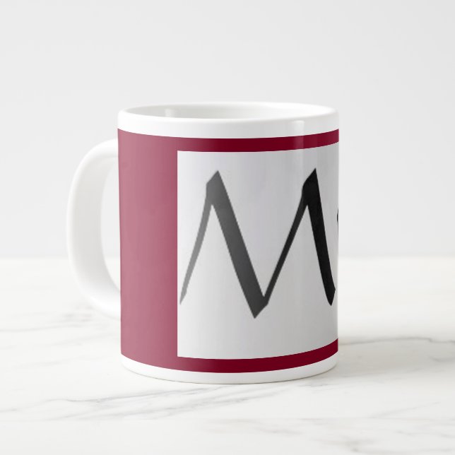 Caneca De Café Grande Jumbo Mug, Burgandy III (Frente Esquerda)