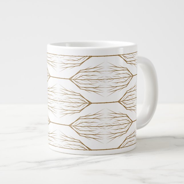 Caneca De Café Grande Jumbo Mug de Árvores de Inverno (Frente Esquerda)