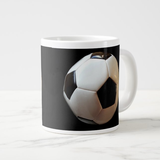 Caneca De Café Grande Jumbo Mug De Bola De Futebol (Frente Esquerda)