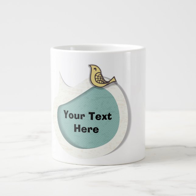 Caneca De Café Grande Jumbo Mug De Bolha De Discurso Oxygentee (Frente)