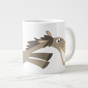 Caneca De Café Grande Jumbo Mug de Cartoon Cavalo de Cartoon Bonito