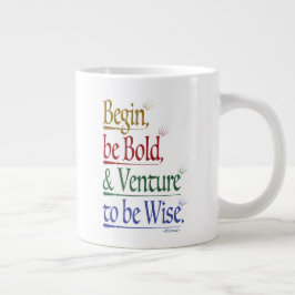 Caneca De Café Grande Jumbo Mug de Citação de Horácio Mágico