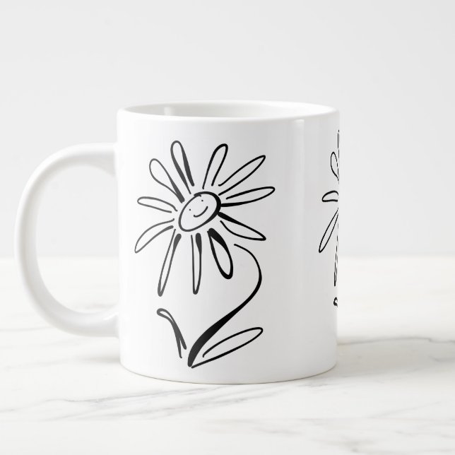 Caneca De Café Grande Jumbo Mug de FLOR FELIZ (Esquerda)