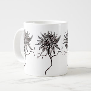 Caneca De Café Grande Jumbo Mug de Girassol Selvagem