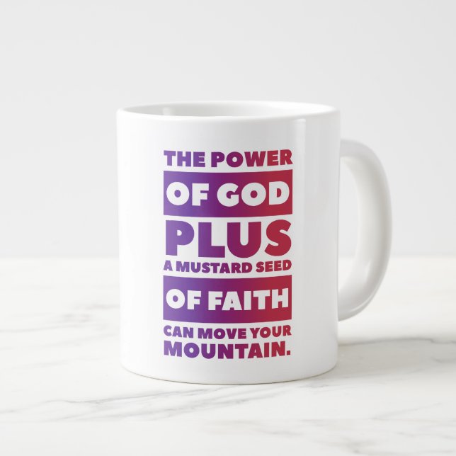 Caneca De Café Grande Jumbo Mug de Semente de Mostarda (Frente Esquerda)