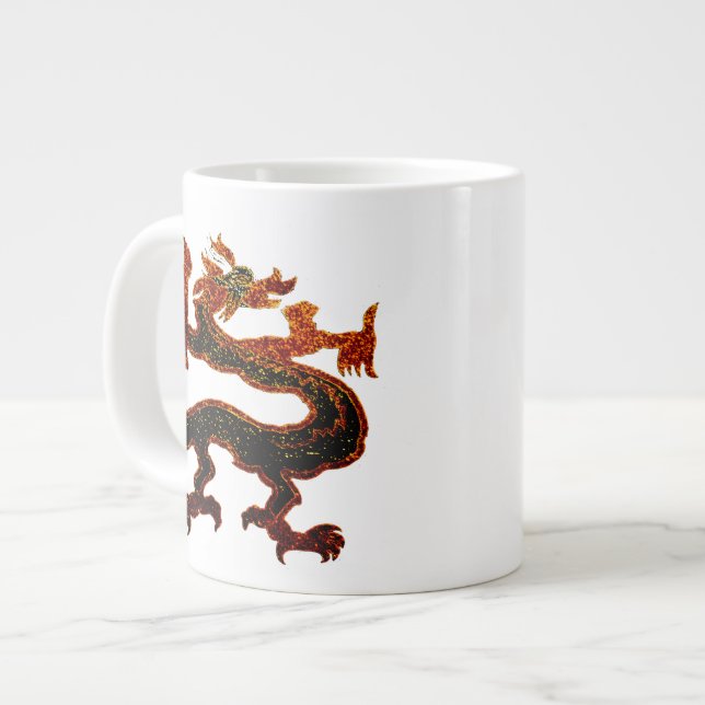 Caneca De Café Grande Jumbo Mug Dragon (Frente Esquerda)