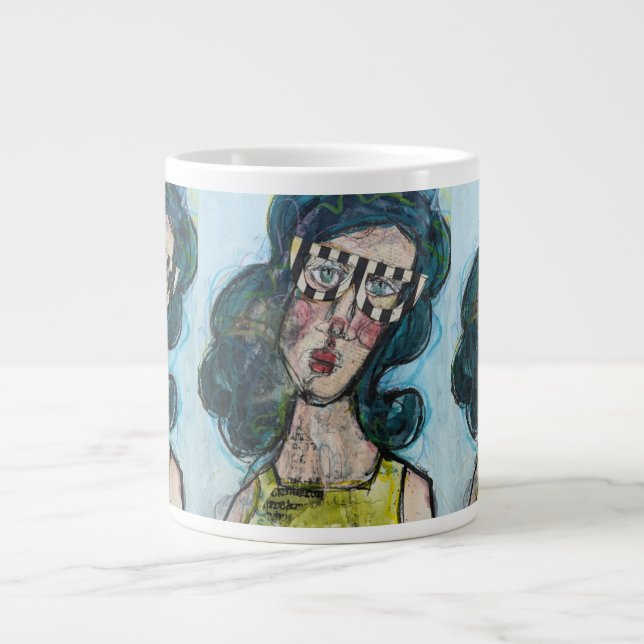 Caneca De Café Grande Jumbo Mug - Especificações do Designer (Frente)