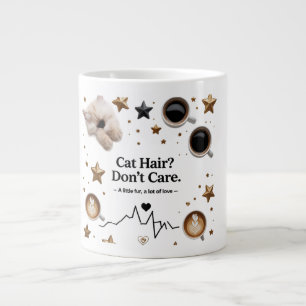 Caneca De Café Grande Jumbo Mug - Gato Louco Mãe Taça Extra-Grande