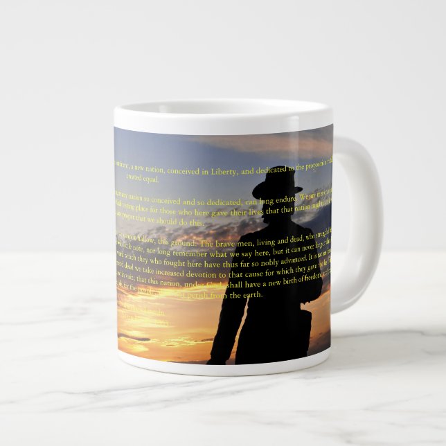 Caneca De Café Grande Jumbo Mug Gettysburg Sunset II (Frente Esquerda)
