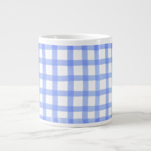Caneca De Café Grande Jumbo Mug grande "Azul e Branco" verificado