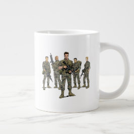 Caneca De Café Grande Jumbo Mug - Marines e logotipo "Blowback"