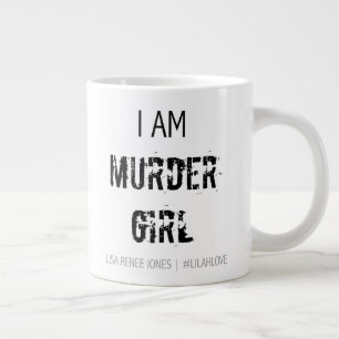 Caneca De Café Grande Jumbo Mug Negro "Eu sou uma Garota Assassina" - Li