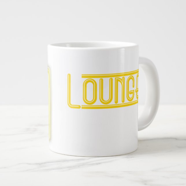 Caneca De Café Grande Jumbo Mug Neon Yellow mais alto (Frente Esquerda)