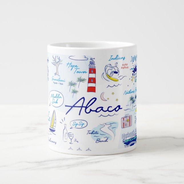 Caneca De Café Grande Jumbo Mug- "O ABC da Cidade da Esperança" (Frente)