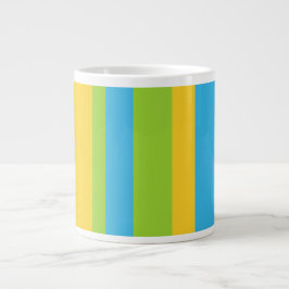 Caneca De Café Grande Jumbo Mug: Turquesa, Amarelo, Greve Verde