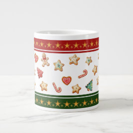 Caneca De Café Grande Jumbo Mug with Christmas Cookies