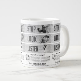 Caneca De Café Grande Jumbo Mugs de Segurança Ferroviária Longa-Ilha