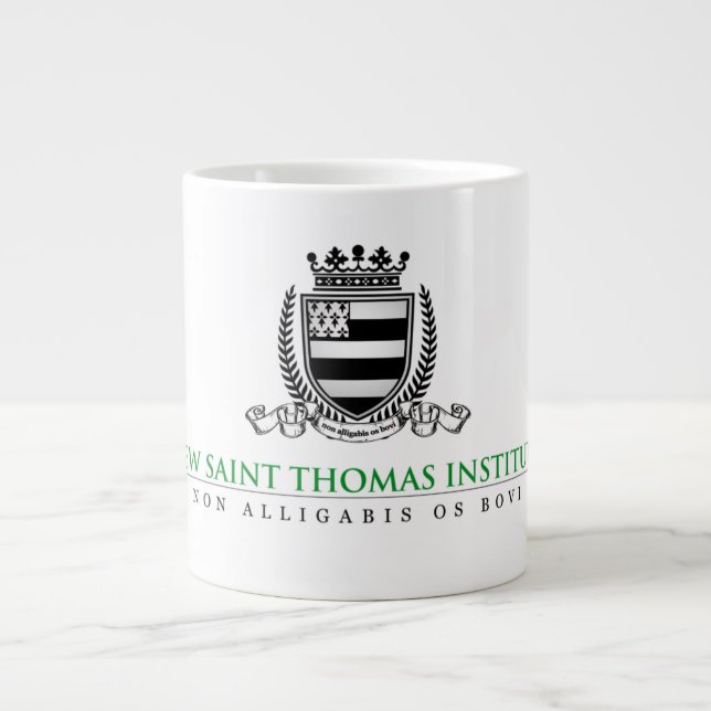 Caneca De Café Grande Jumbo Novo Santo Thomas Institute Mug (Frente)