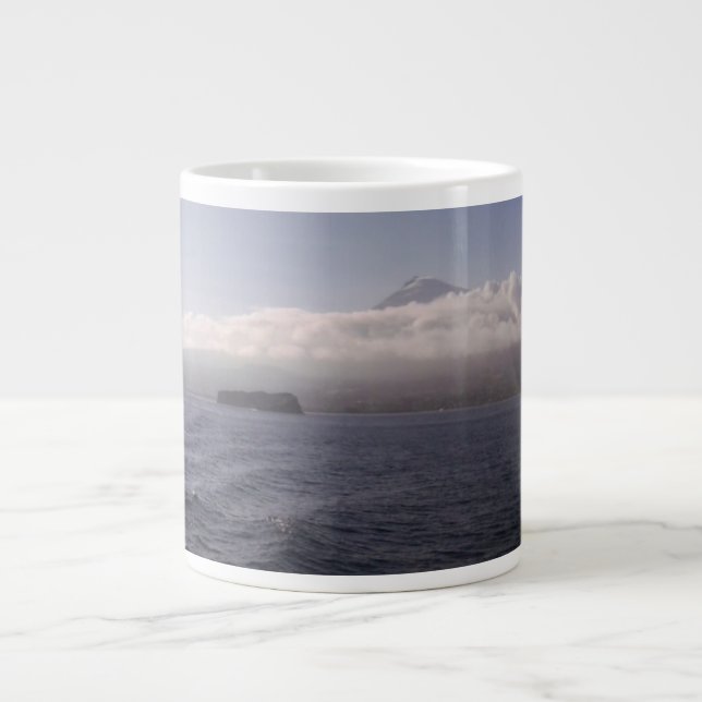 Caneca De Café Grande Jumbo Sea Volcano Mug (Frente)