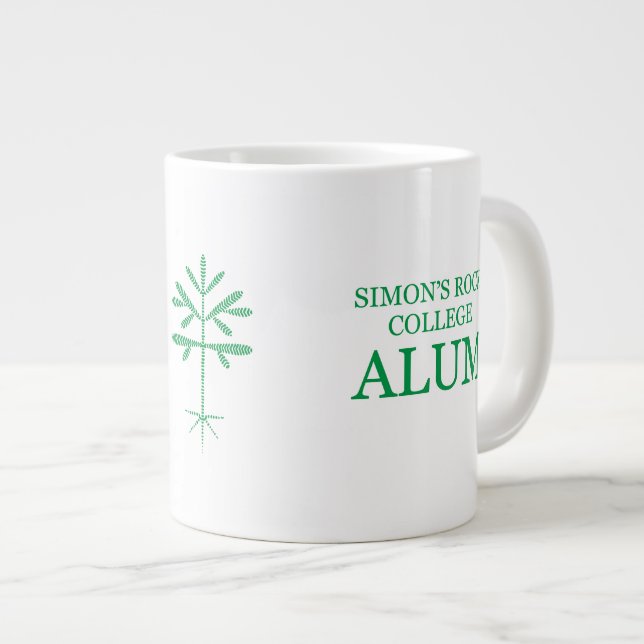 Caneca De Café Grande Jumbo "SRC Alum" Mug com Sapling Verde (Frente Esquerda)