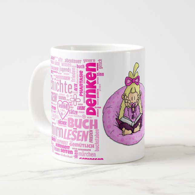 Caneca De Café Grande Jumbo-Tasse (Frente Esquerda)