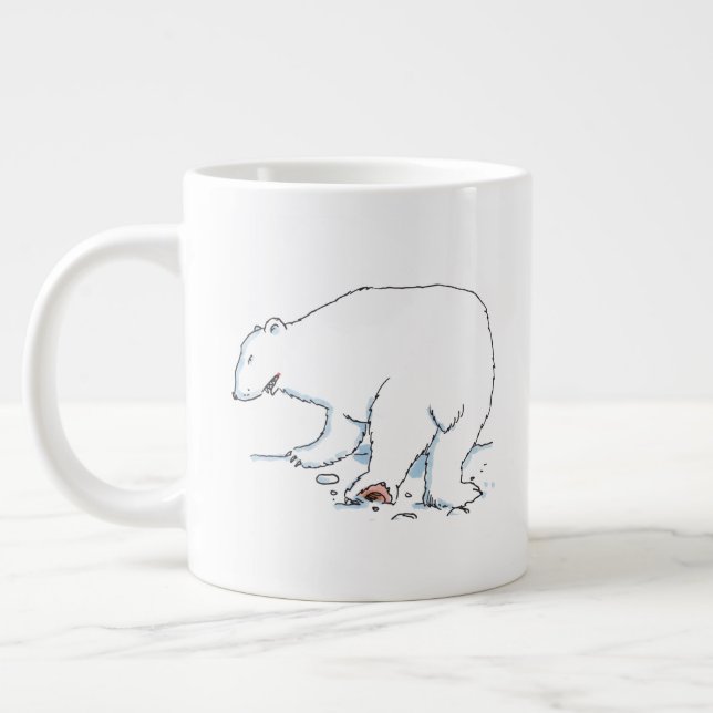 Caneca De Café Grande Jumbo Urso Polar (Esquerda)