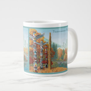 Caneca De Café Grande Jumbo Vancouver Café Mug Stanley Park