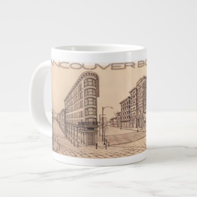 Caneca De Café Grande Jumbo Vancouver Café Mug Vancouver Gastown Cup (Frente Esquerda)