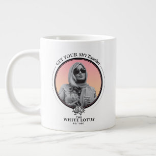 Caneca De Café Grande Junte o seu Sh*t - O Lotus Branco