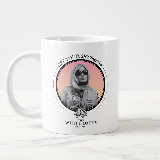Caneca De Café Grande Junte o seu Sh*t - O Lotus Branco (Esquerda)
