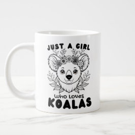 Caneca De Café Grande Just a Girl who Loves Koalas