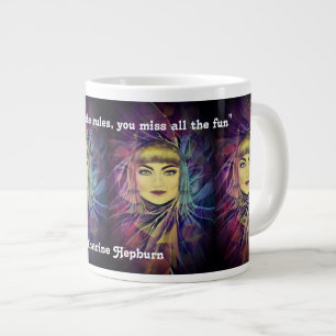 Caneca De Café Grande Katharine Hepburn - Citação de Feminismo Inspira