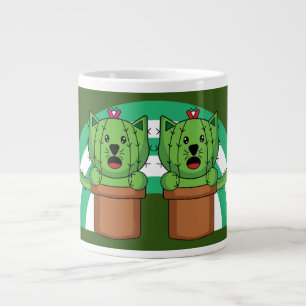 Caneca De Café Grande Kawaii - Pet De Fábrica De Gato Gato