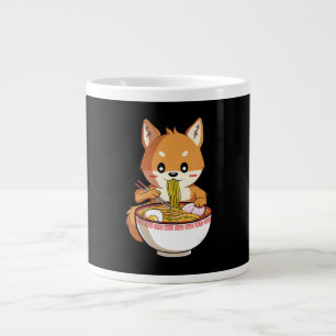 Caneca De Café Grande Kawaii ramen shiba inu presente de amante de mac