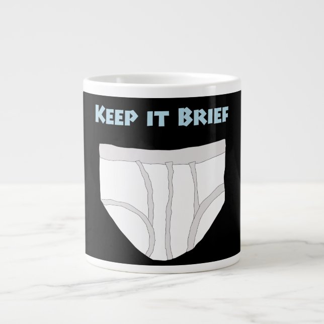 Caneca De Café Grande Keep it Brief (Frente)