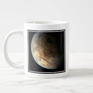 Caneca De Café Grande Kepler-186f Orbitando Uma Estrela Distante.