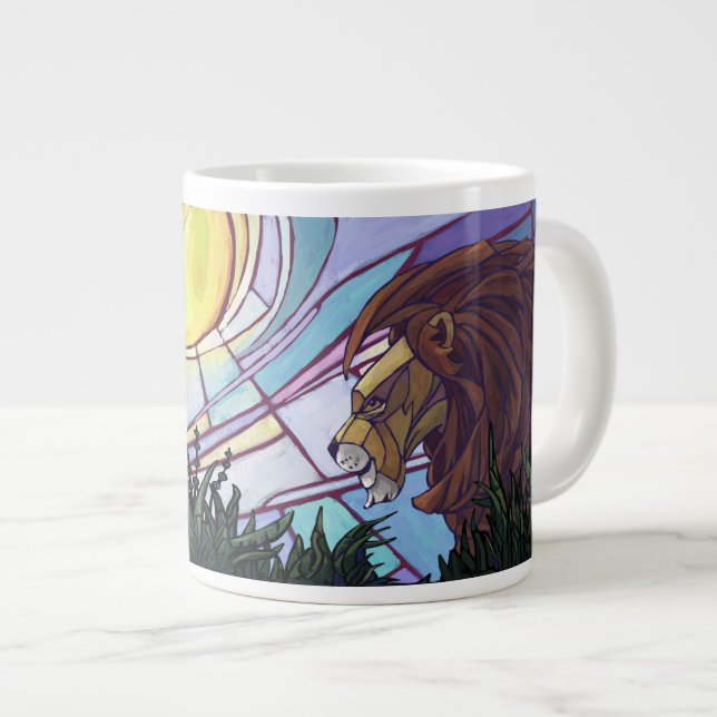 Caneca De Café Grande King Lion e Cubs (Frente Esquerda)