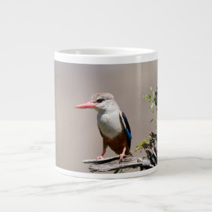 Caneca De Café Grande Kingfisher De Cabeça De cinza