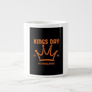 Caneca De Café Grande Kings Day 2026 Netherlands orange crown mug