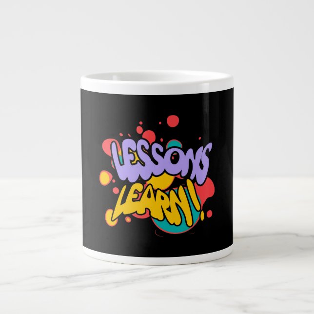 CANECA DE CAFÉ GRANDE KITCHEN PAINT SPLASH LESSONS LEARN MUG (Frente)